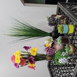 Faux Succulent and Plant lot